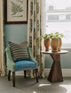 criss cross indigo cushion